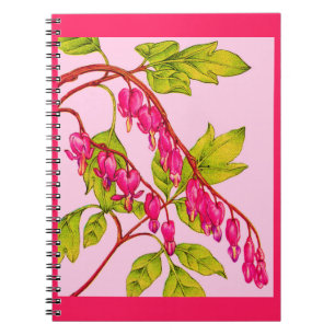 Cuaderno flores de corazón sangrante