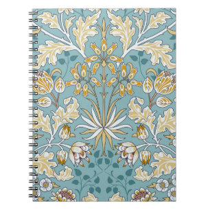Cuaderno Flores de cosecha y hojas sin soldadura en li