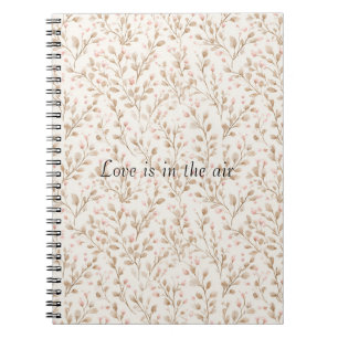Cuaderno Flores de Crema de Rubor Amor Romántico