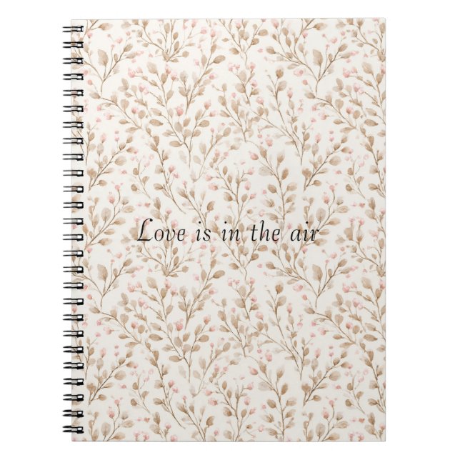 Cuaderno Flores de Crema de Rubor Amor Romántico (Frente)