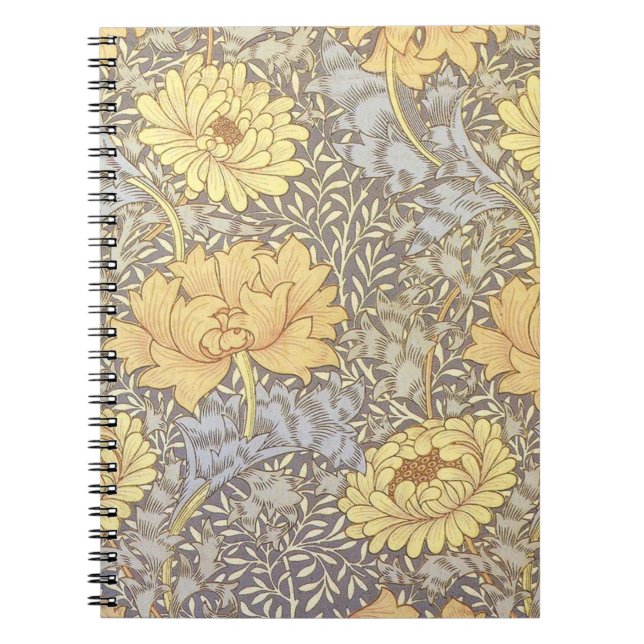 Cuaderno Flores de crisantemo de William Morris (Frente)