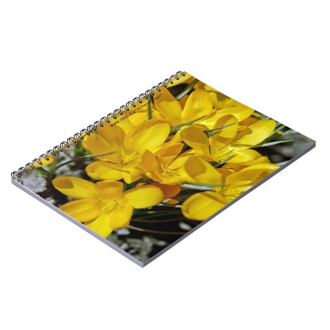 Cuaderno Flores de crocus amarillos (Lado Izquierdo)