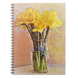 Cuaderno Flores de Daffodil Aún Vive Bloc de notas de Art J