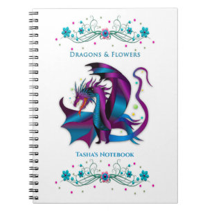 Cuaderno Flores de dragón feroz nombre femenino insertar es