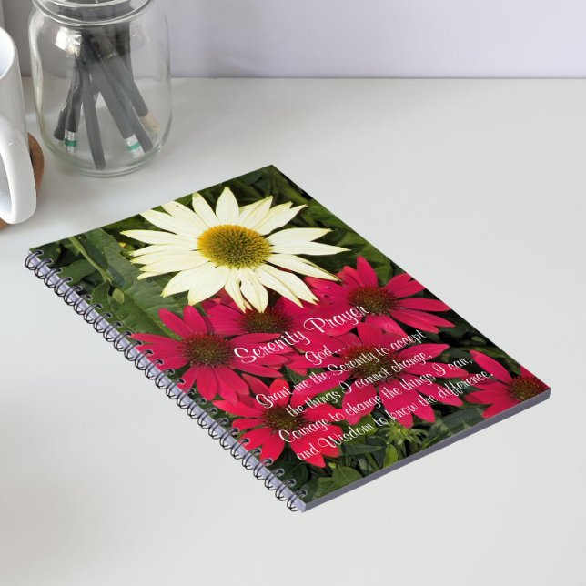 Cuaderno Flores de equinácea de la oración de la serenidad (In Situ)