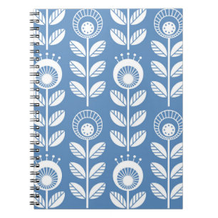 Cuaderno Flores de estilo folclórico escandinavo - floral s