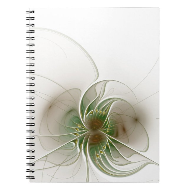 Cuaderno Flores de fantasía fractal blandas y tendientes (Frente)