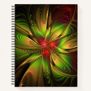 Cuaderno Flores de fantasía fractal blandas y tendientes