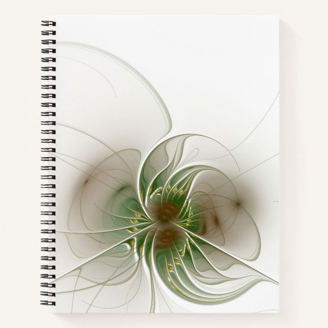 Cuaderno Flores de fantasía fractal blandas y tendientes (Anverso)