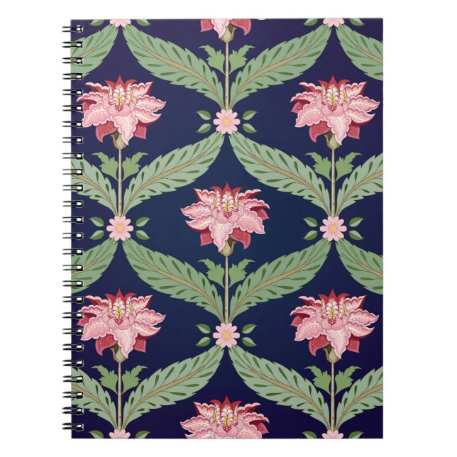 Cuaderno Flores de fantasía: motivos indios oscuros (Frente)