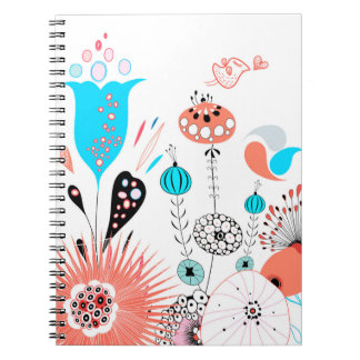 Cuaderno Flores de fantasía y bloc de notas Birdie
