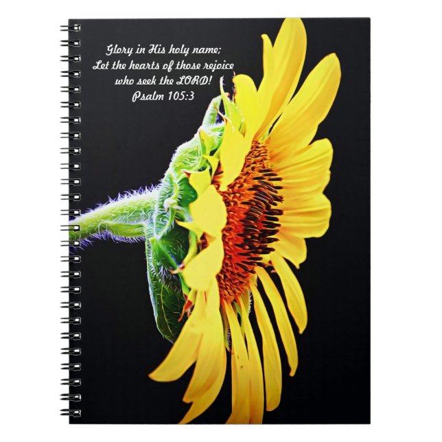 Cuaderno Flores de fe Bloc de oraciones brillantes de giras (Frente)