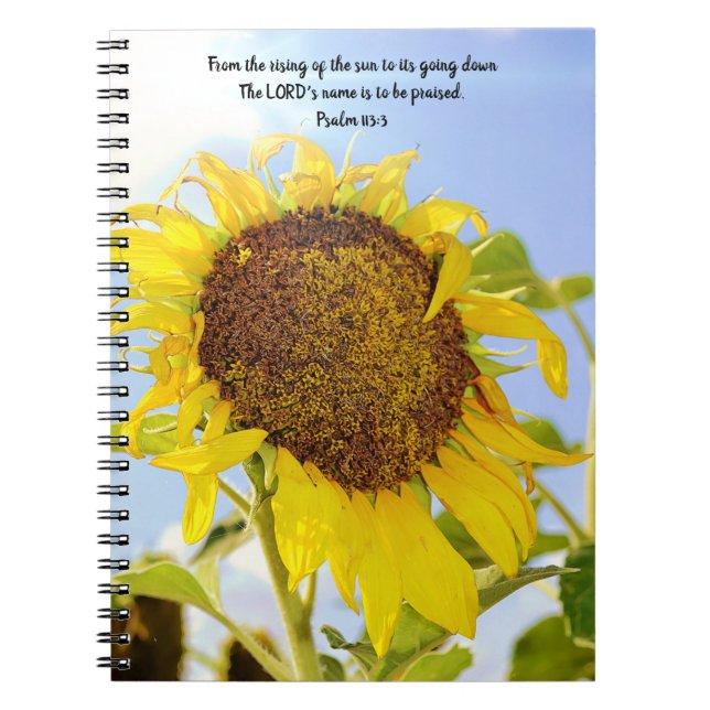 Cuaderno Flores de fe de sol de girasol Bloc de notas (Frente)