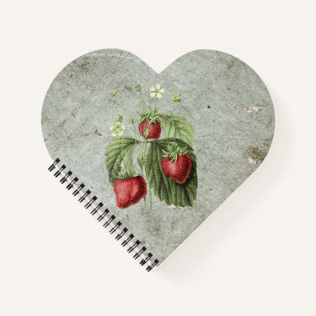 Cuaderno Flores de fresa y frutas (Anverso)