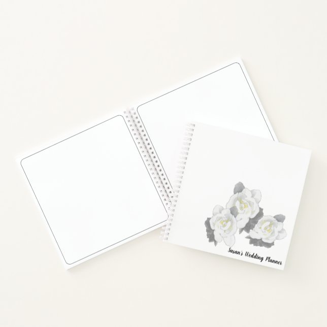 Cuaderno Flores de Gardenia Blanca en blanco (Interior)