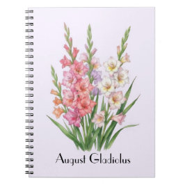Cuaderno Flores de Gladiolo de Agosto