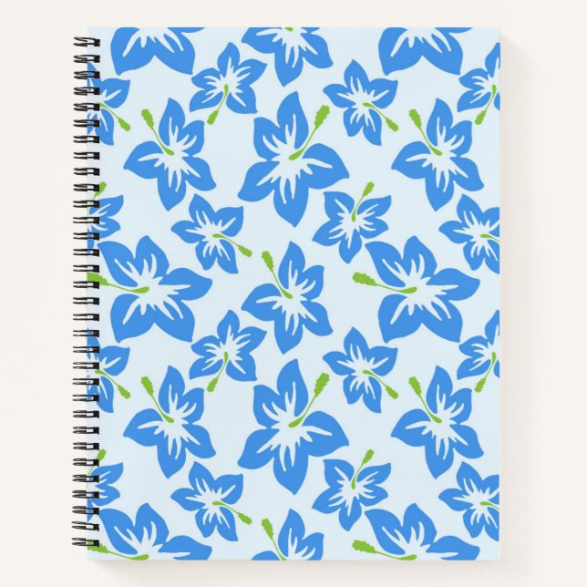 Cuaderno Flores de Hibisco Azul  (Anverso)