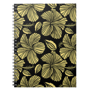 Cuaderno Flores de hibiscos tropicales sin costura