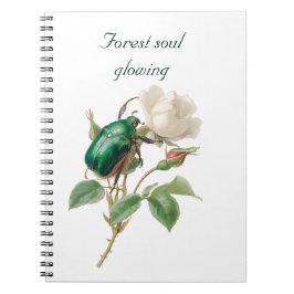 Cuaderno flores de jardín botánicas vintage de mamá
