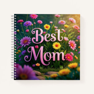 Cuaderno Flores de jardín coloridas para el día de la madre