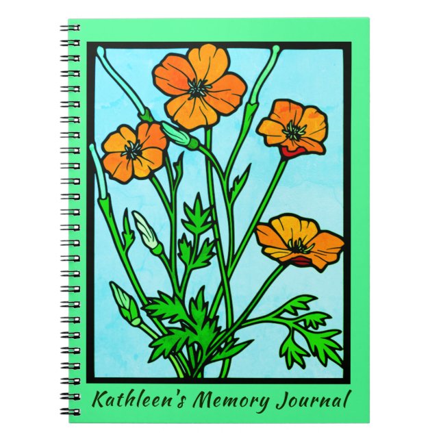 Cuaderno Flores de jardín Keepsake Diario de memoria person (Frente)