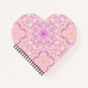 Cuaderno Flores de jardín retro en rosa