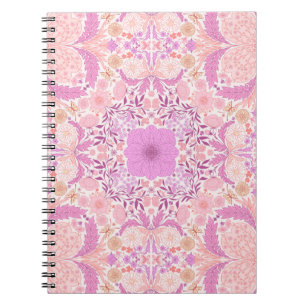 Cuaderno Flores de jardín retro en rosa