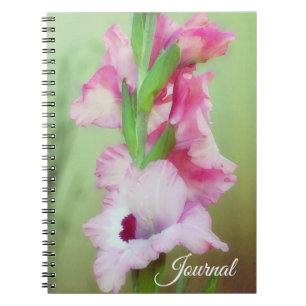 Cuaderno Flores de jardín rosado Personalización del Diario
