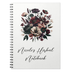Cuaderno Flores de Jardín Rústico Malhumorado Boda Bohemian