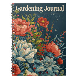 Cuaderno Flores de jardinería de época