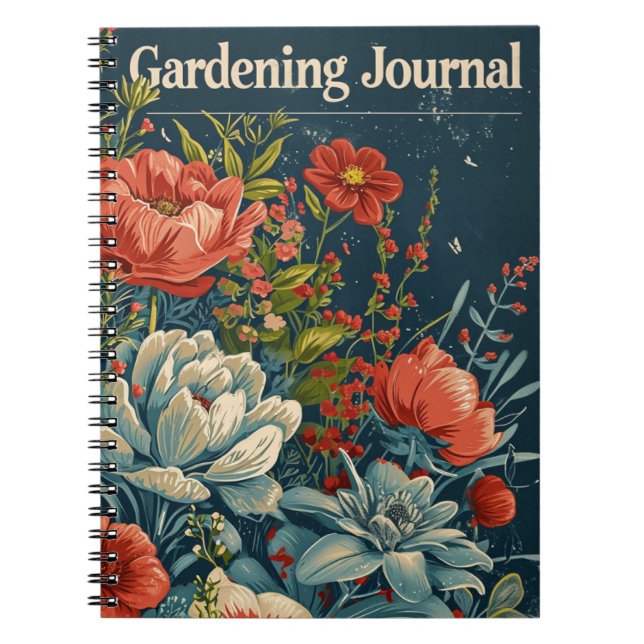Cuaderno Flores de jardinería de época (Frente)