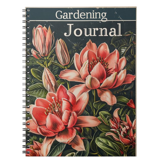 Cuaderno Flores de jardinería de época (Frente)