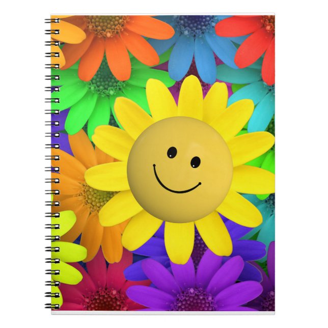 Cuaderno Flores de la cara alegres (Frente)