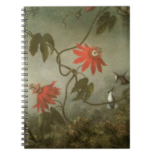 Cuaderno Flores de la Pasión y Colibríes por Martin J Heade