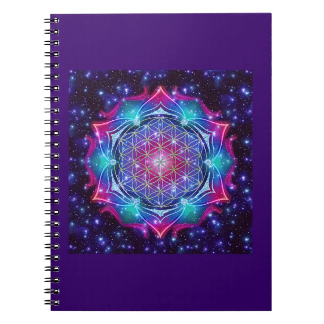 Cuaderno FLORES DE LA VIDA/Blume des Lebens Mandala IV Squa (Frente)
