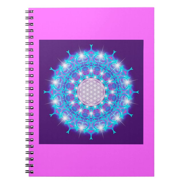 Cuaderno FLORES DE LA VIDA/Blume des Lebens Stars Mandala (Frente)