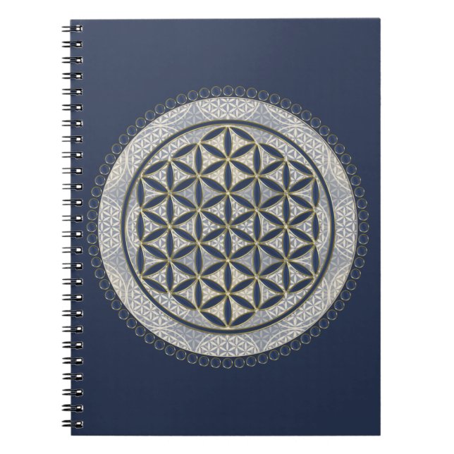 Cuaderno FLORES DE LA VIDA - Símbolo de geometría sagrada A (Frente)