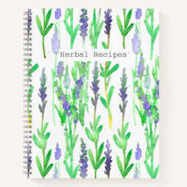 Cuaderno Flores de lavanda Cocina hierbas