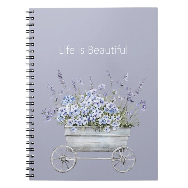 Cuaderno Flores de lavanda púrpura   (Frente)