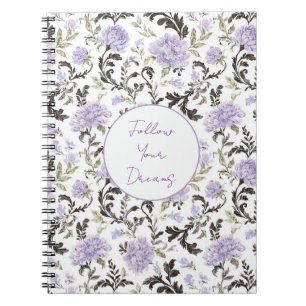 Cuaderno Flores de lavanda púrpura