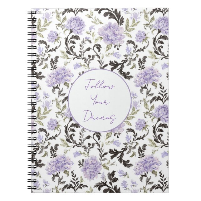 Cuaderno Flores de lavanda púrpura   (Frente)