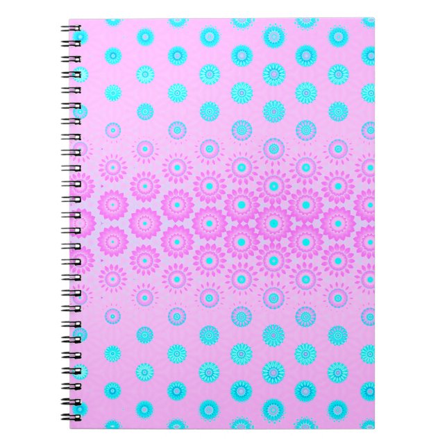 Cuaderno Flores de Lilac, azul cielo y rosa (Frente)