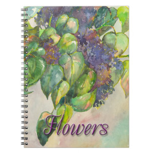 Cuaderno Flores de lilac Bloc de fotos en espiral