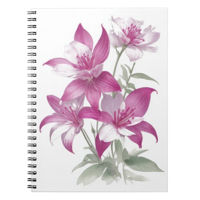 Cuaderno Flores De Lirio Morado (Frente)