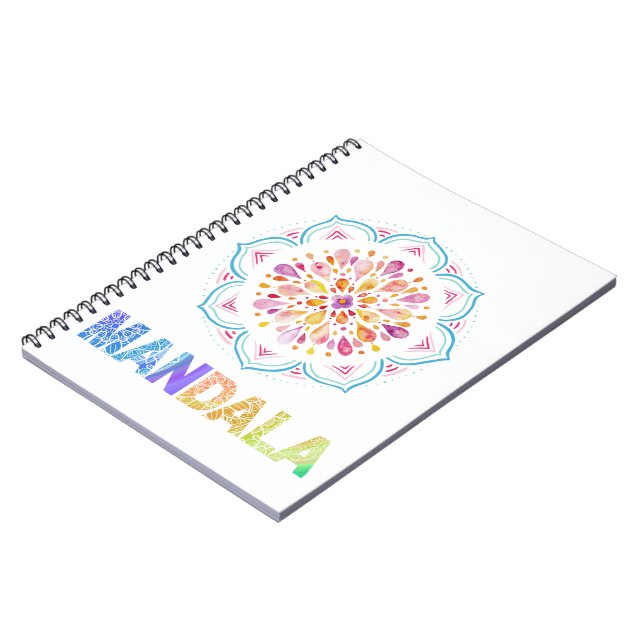 CUADERNO FLORES DE LOTUS COLOR MANDALA (Lado Izquierdo)
