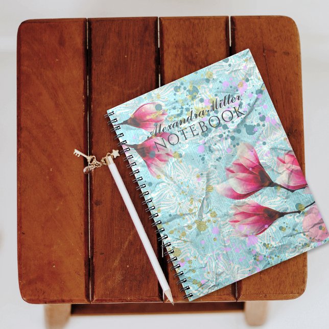 Cuaderno Flores De Magnolia En Personalizado De Papel Crudo (Subido por el creador)