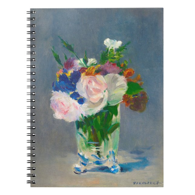 Cuaderno Flores de manet en una maleta de cristal (Frente)