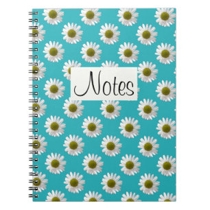 Cuaderno Flores de marea floral sobre azul cielo