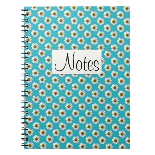 Cuaderno Flores de marea floral sobre azul cielo (Frente)