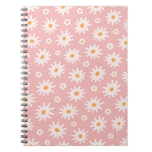 Cuaderno Flores de margarita patrón sin fisuras. Fondo flor